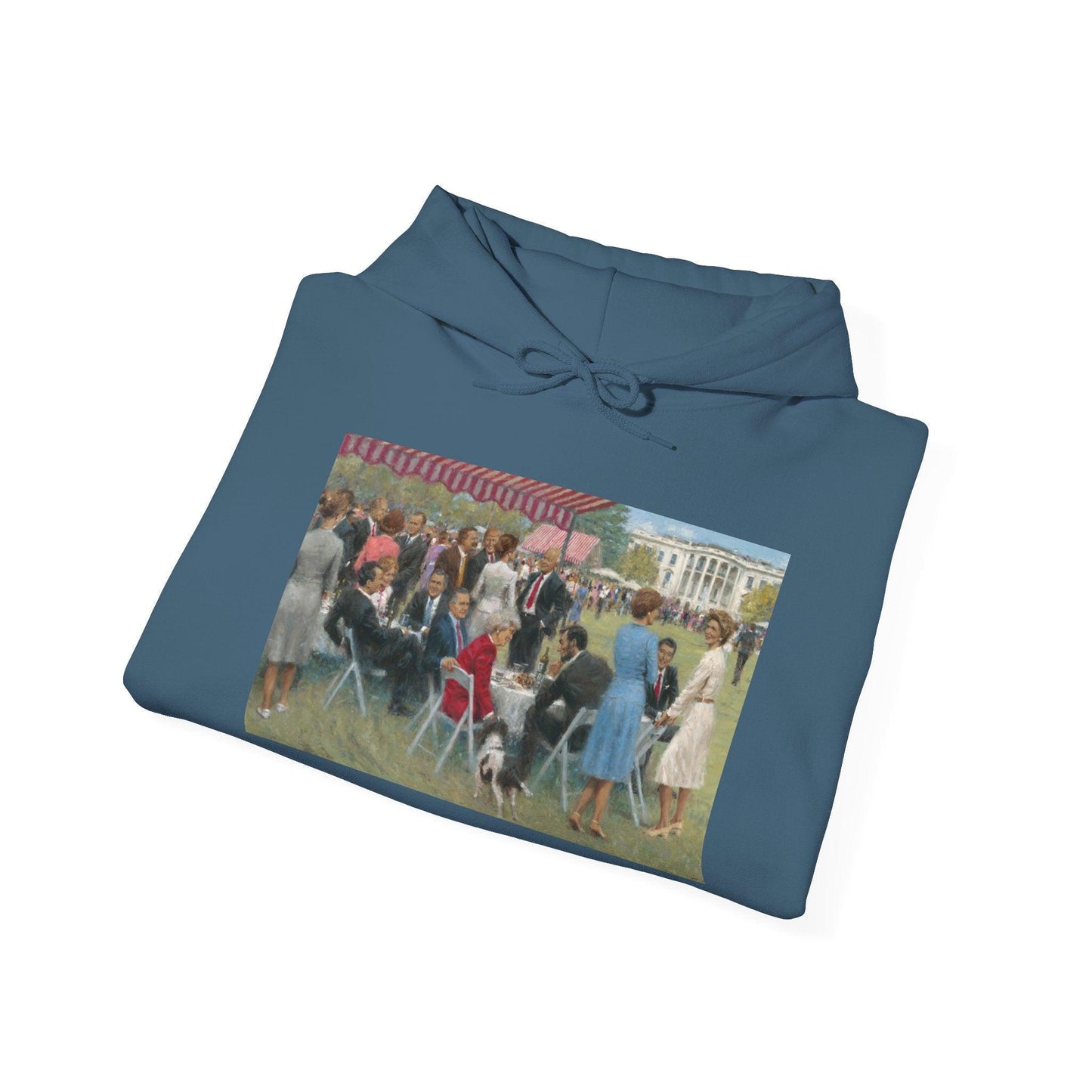 The Repub. Party - Unisex Hooded Sweatshirt - US Presidents social gathering on the Whitehouse lawn. - Andy Thomas Designs