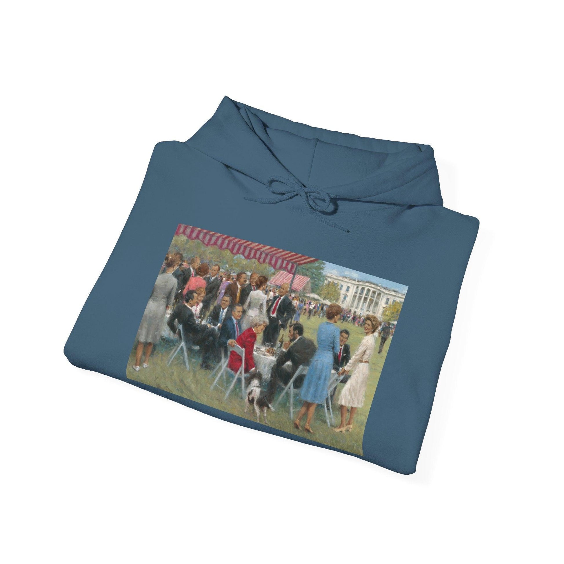 The Repub. Party - Unisex Hooded Sweatshirt - US Presidents social gathering on the Whitehouse lawn. - Andy Thomas Designs