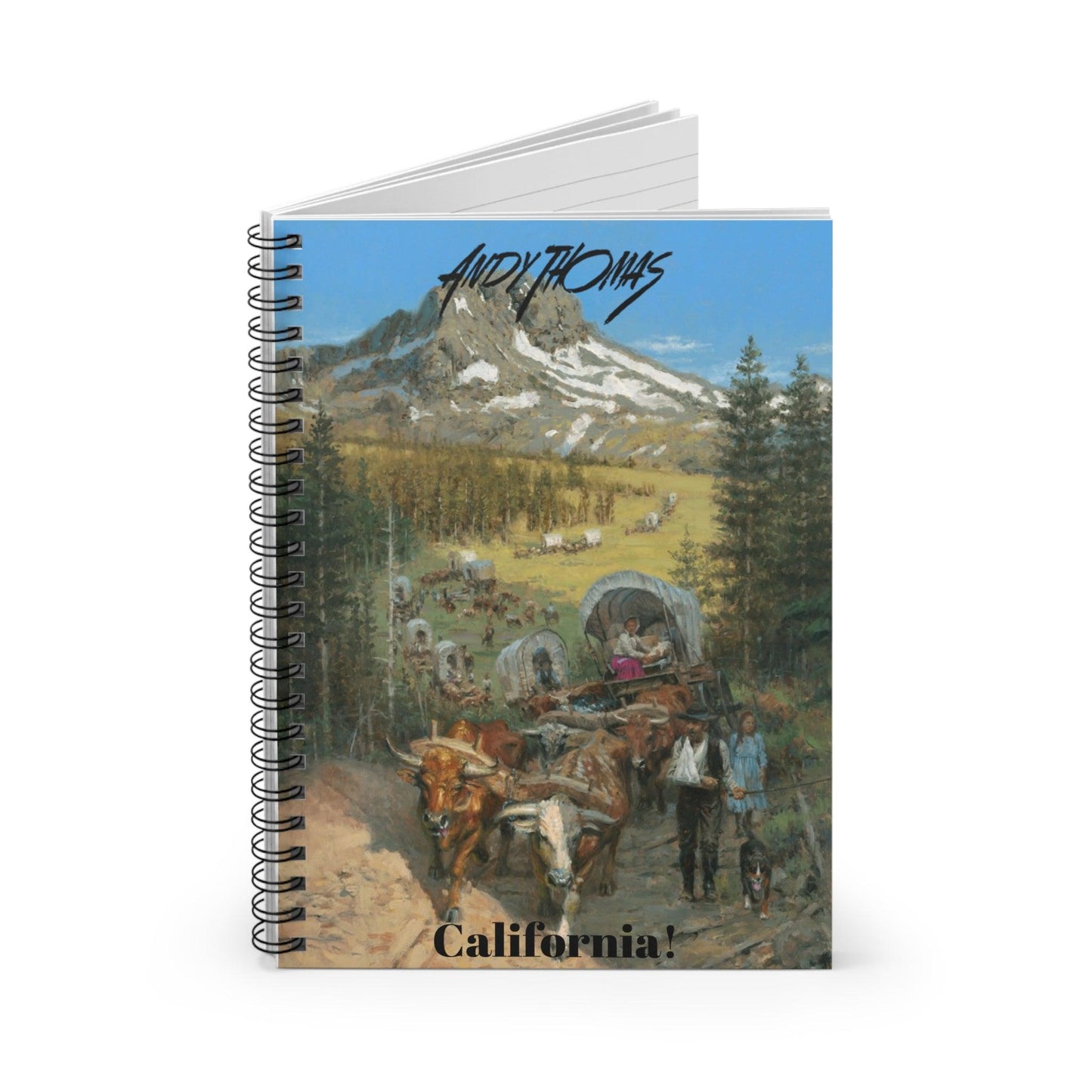 California! - Spiral Notebook - Ruled Line - Andy Thomas Designs