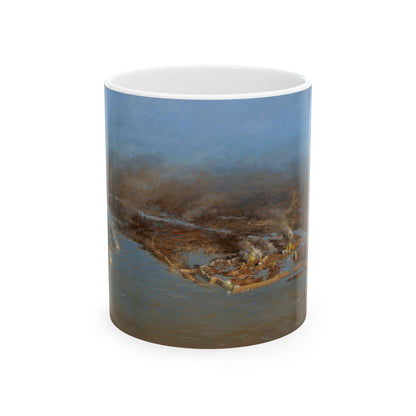 The View from Fort Heiman - Ceramic Mug with Fort Henry Civil War Design.
