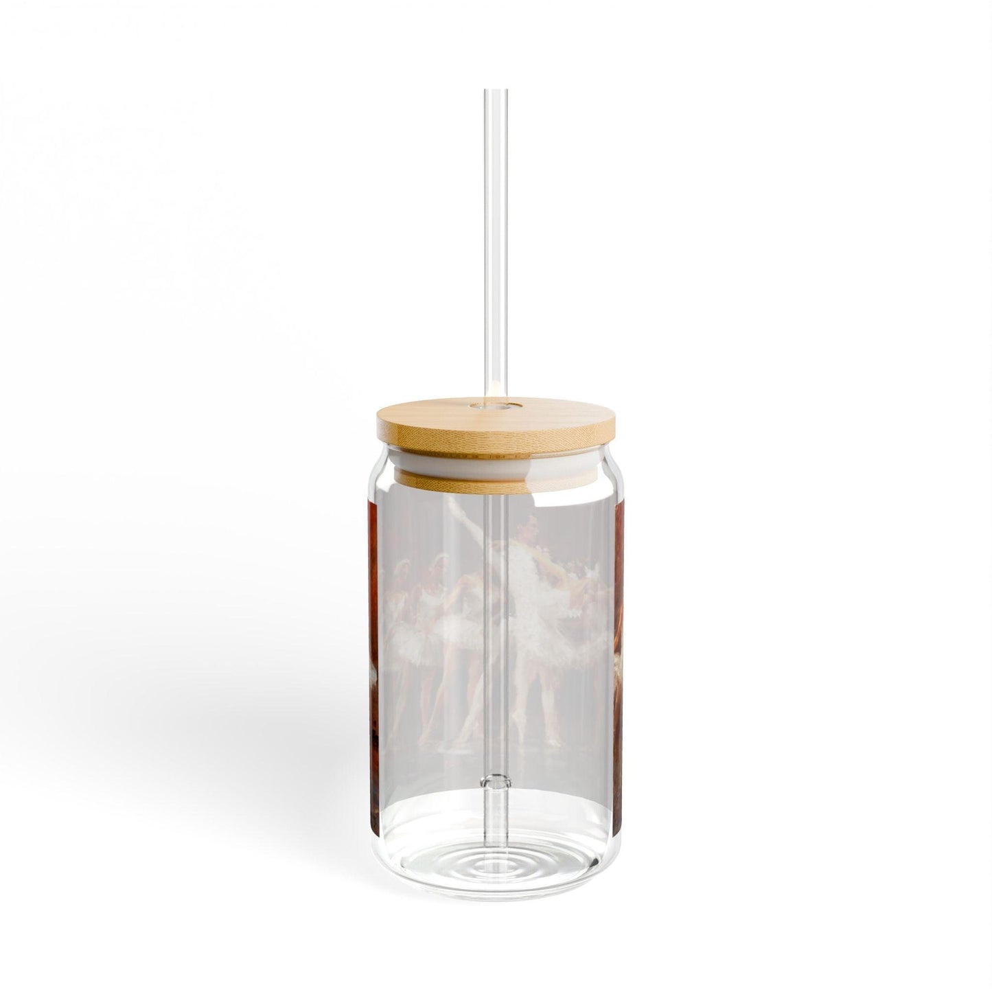 Russian Ballet | Artistic 16oz Sipper Glass with Eco-Friendly Bamboo Lid - Andy Thomas Designs