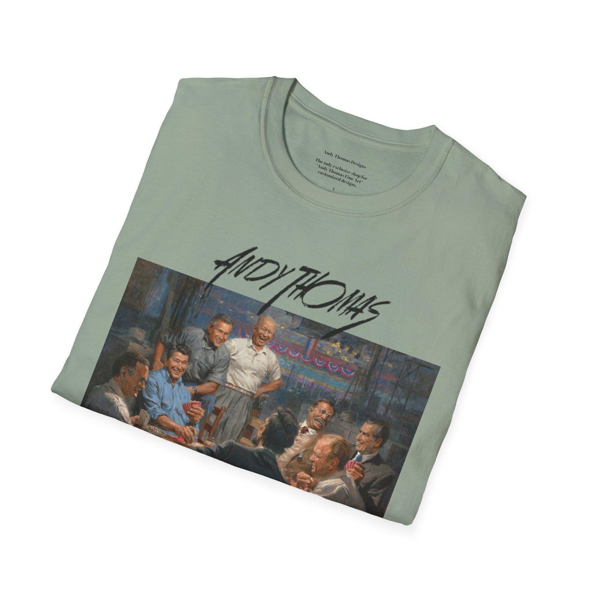 Grand Ol' Gang T-Shirt - US Presidents Playing Poker - Andy Thomas Designs