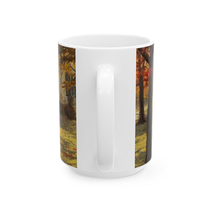 Fall Football | Kids Playing Football | Ceramic Mug — Coffee Cup (11oz/15oz)