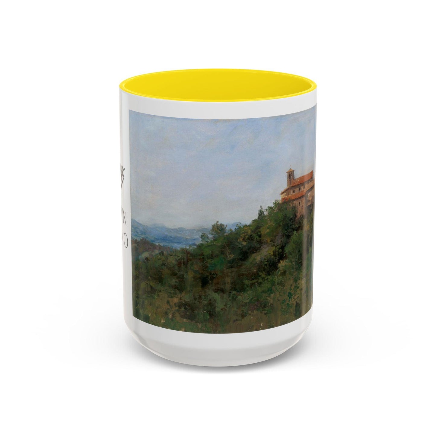 Hilltown Scansano - Elegant Accented Coffee Mug - 11oz & 15oz - Italian Landscapes - Andy Thomas Designs