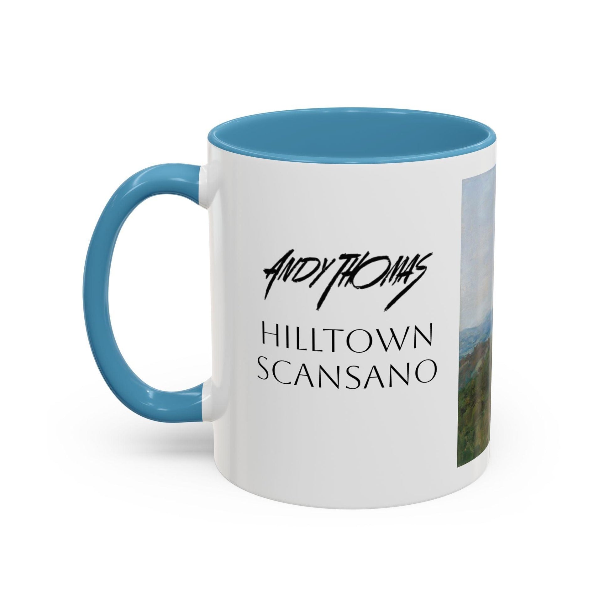 Hilltown Scansano - Elegant Accented Coffee Mug - 11oz & 15oz - Italian Landscapes - Andy Thomas Designs