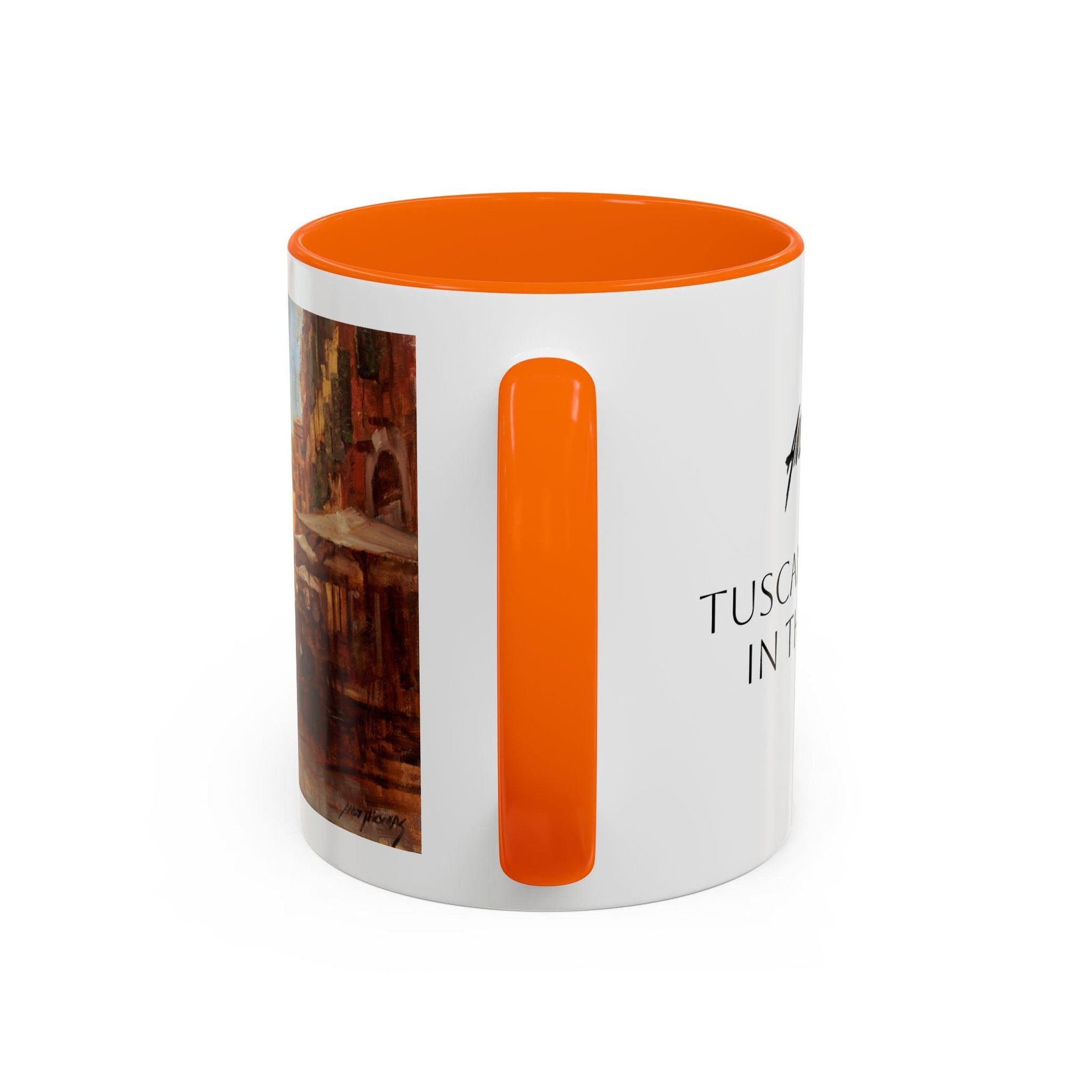 Tuscany Markets in the Middle - Elegant Accented Coffee Mug - 11oz & 15oz - Italian Landscapes - Andy Thomas Designs