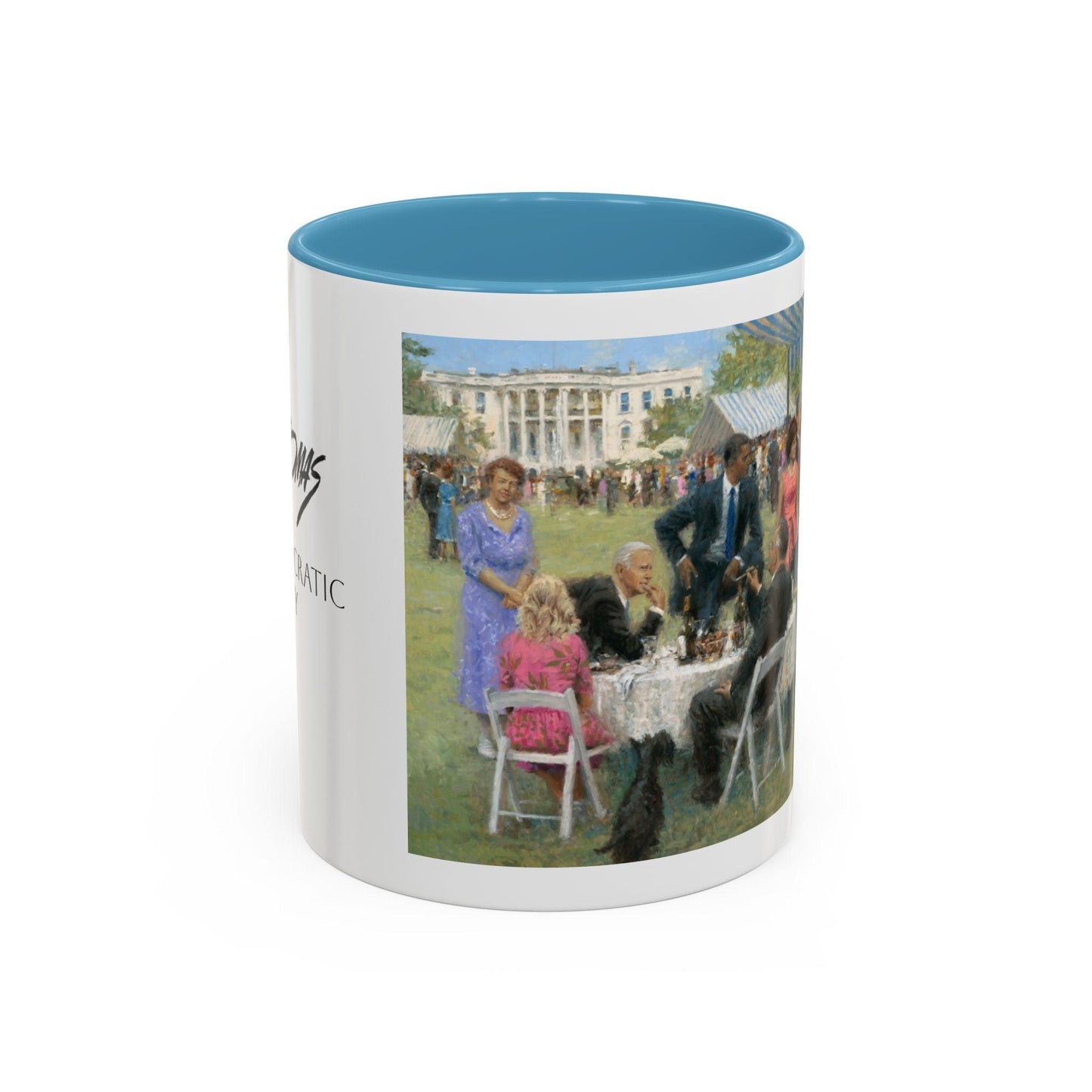 The Dem. Party - Elegant Event Themed Coffee Mug - 11oz & 15oz - Whitehouse Gathering with Biden - Andy Thomas Designs