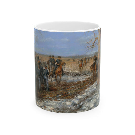 Not Another Bull Run- Ceramic Mug with Pea Ridge Civil War Design.