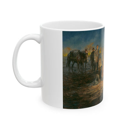 Van Dorn's New Headquarters - Ceramic Mug with Pea Ridge Civil War Design.