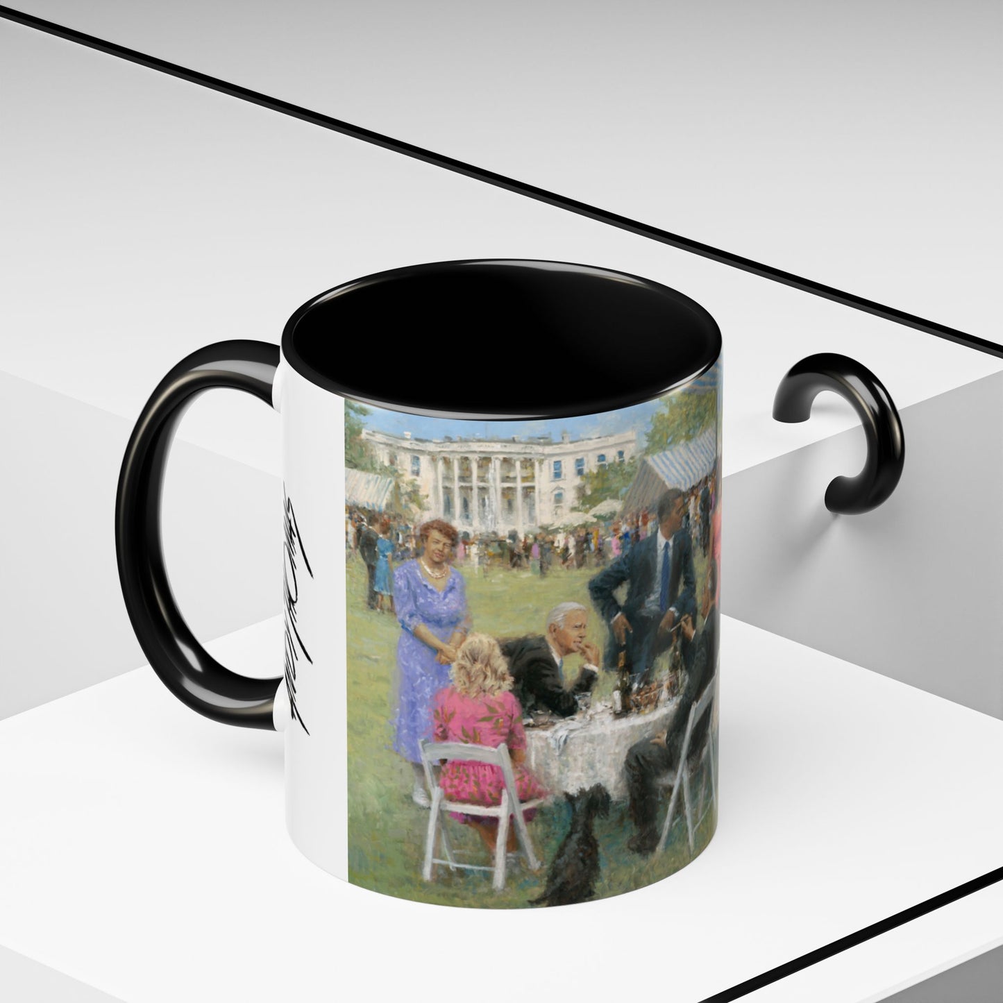 The Democratic Party - Elegant Event Themed Coffee Mug - 11oz & 15oz - Whitehouse Gathering with Obama