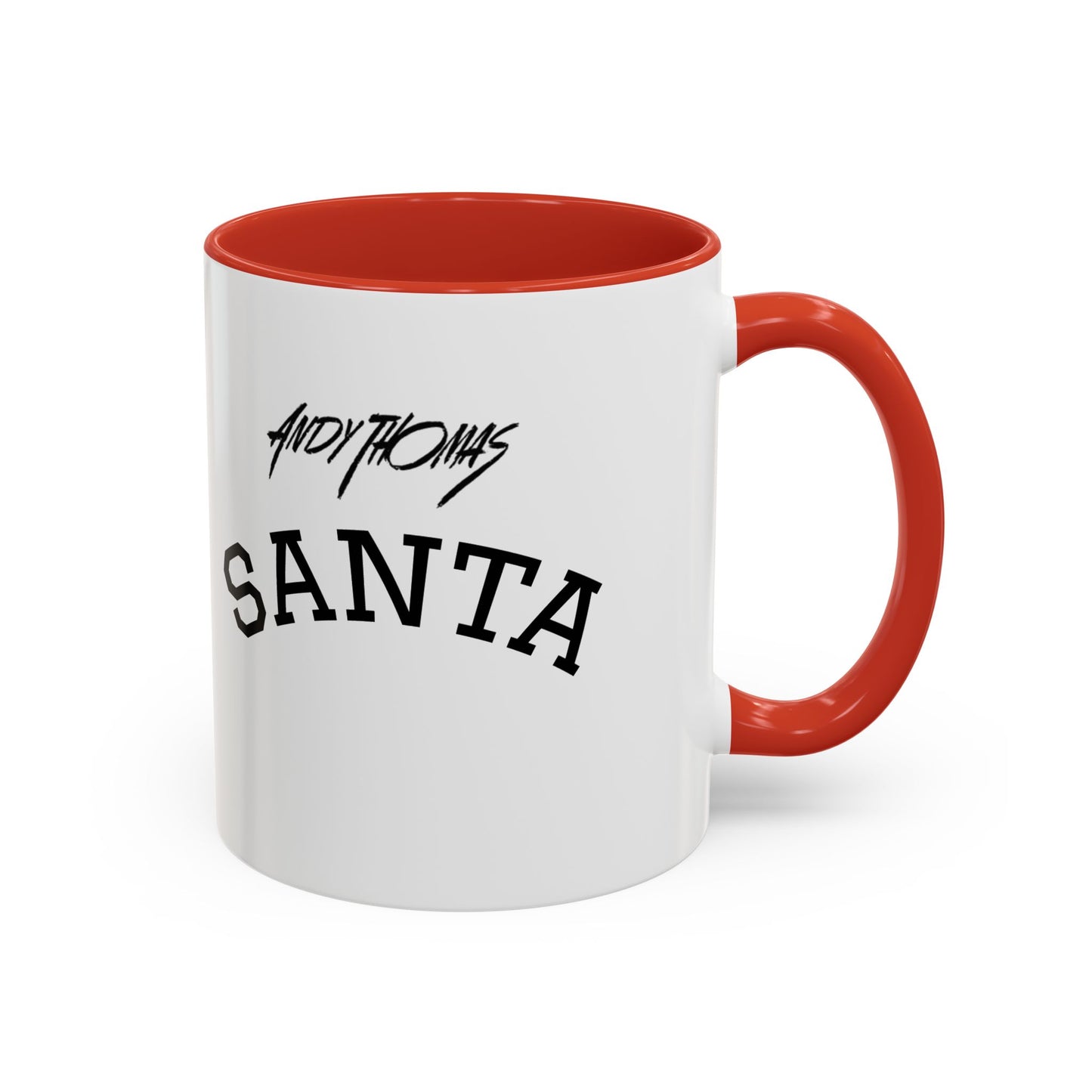 Santa Accent Coffee Mug - Holiday Gift, Christmas Decor, Santa Lover's Mug, Ceramic Coffee Cup, Unique Santa Mug