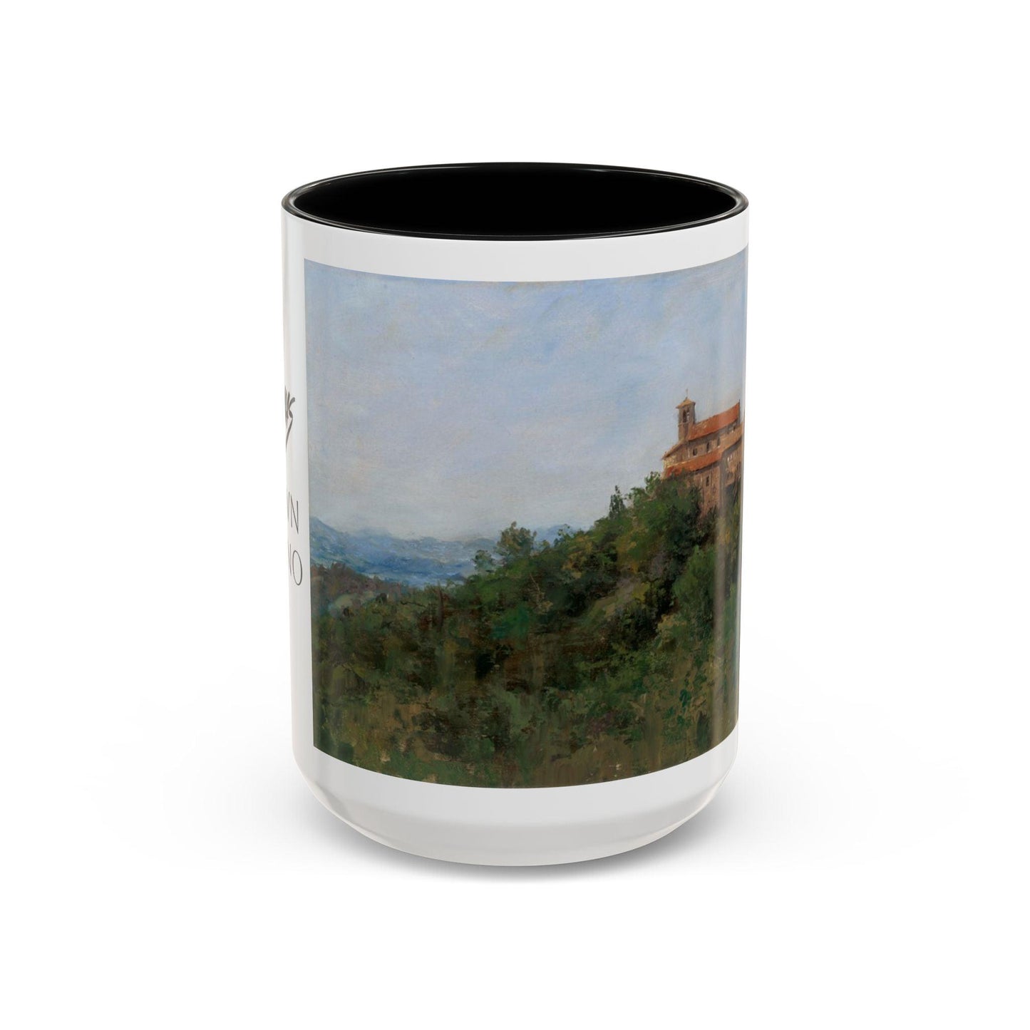 Hilltown Scansano - Elegant Accented Coffee Mug - 11oz & 15oz - Italian Landscapes - Andy Thomas Designs