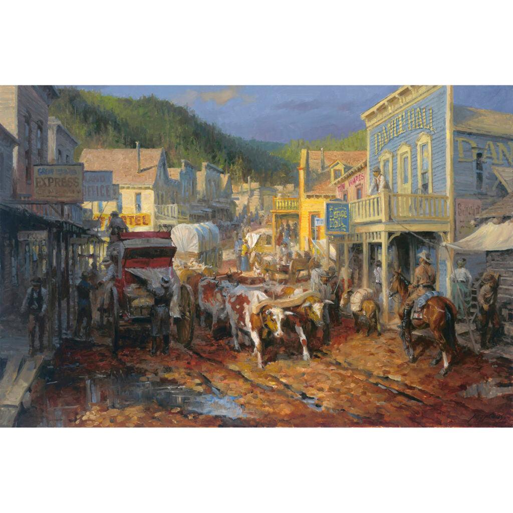 Wall Art: Gold Town | Gold Mining | Old Western Towns |Timeless Ed. - Andy Thomas Designs