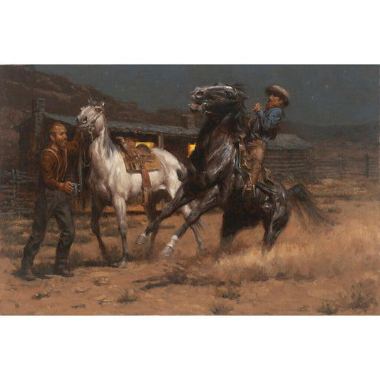 Wall Art: Midnight Pony Express | Muddy Creek Station | Wyoming | Pony Express | Timeless Ed. - Andy Thomas Designs