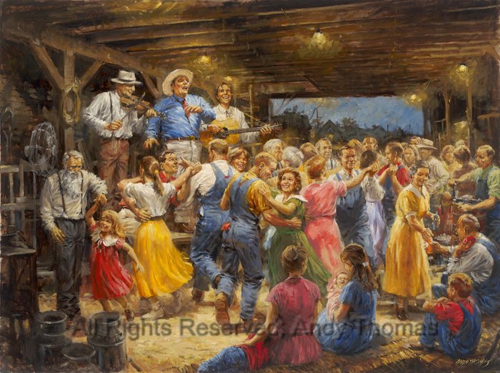 Barn dance gathering