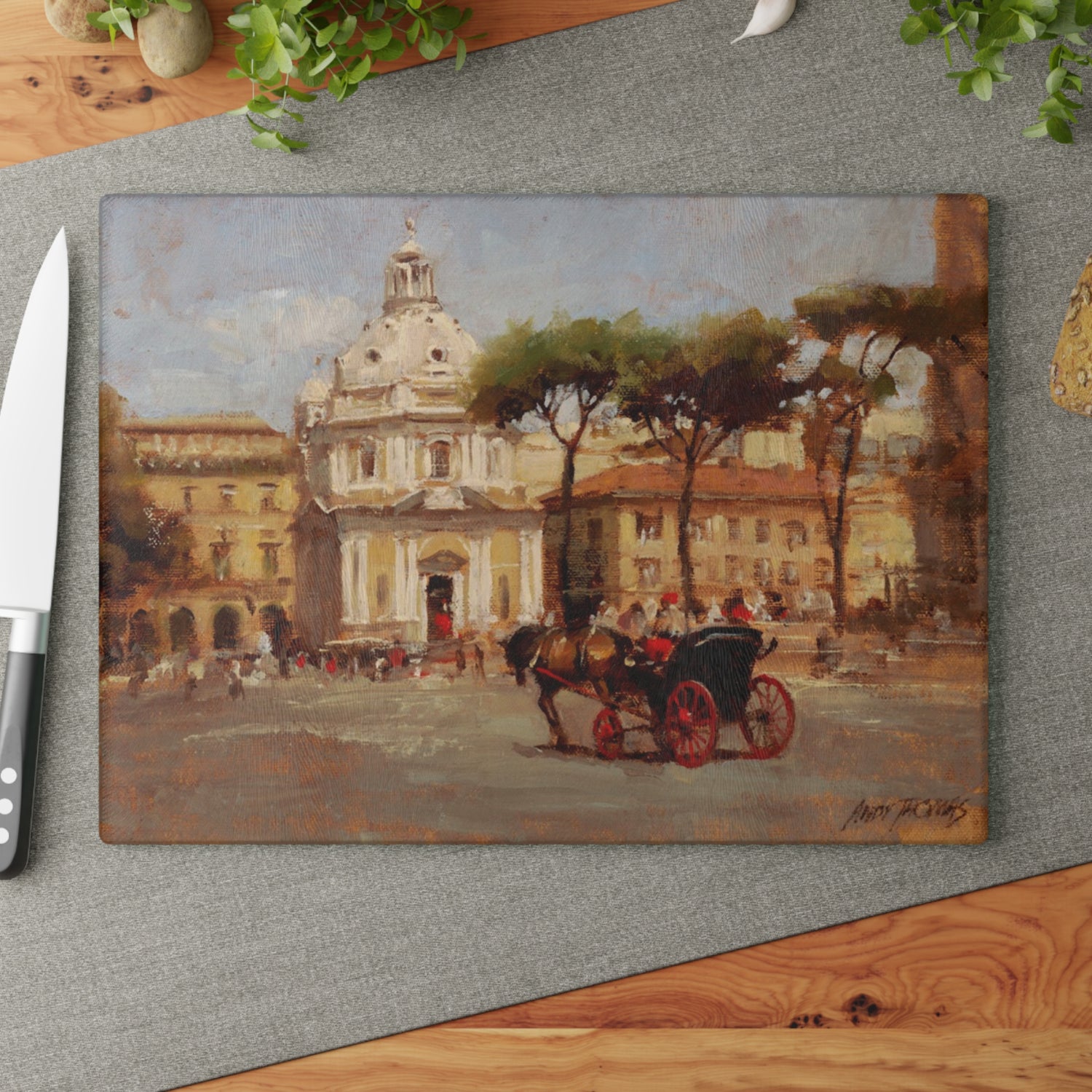 Buggy Ride at Piazza del Popolo, Andy Thomas - Italian Landscape in Rome, Italy