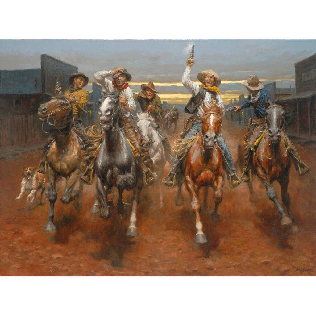 Wall Art: Charge of the Bar T Brigade | - Andy Thomas Designs