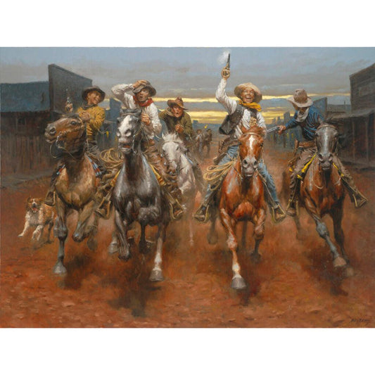 Wall Art: Charge of the Bar T Brigade | - Andy Thomas Designs