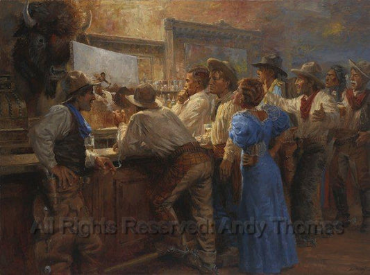 Wall Art: Charlie Russell and his Characters | Charles M. Russell | Great Falls, MT |Andy Thomas Art Print - Andy Thomas Designs