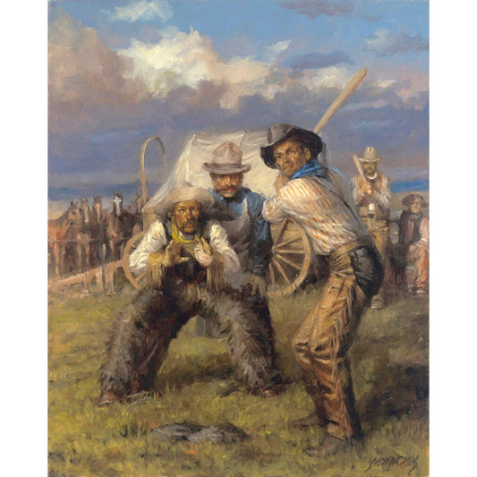 COWBOY BASEBALL PRINT, ANDY THOMAS ARTIST