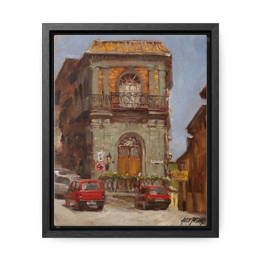 Italian Cars - Charming Vertical Canvas Wrap - Artful Italian Street Home Decor - Andy Thomas Designs