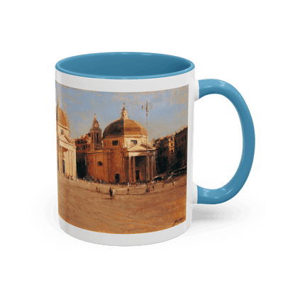 Piazza del Popolo - Elegant Accented Coffee Mug - 11oz & 15oz - Italian Landscapes - Andy Thomas Designs