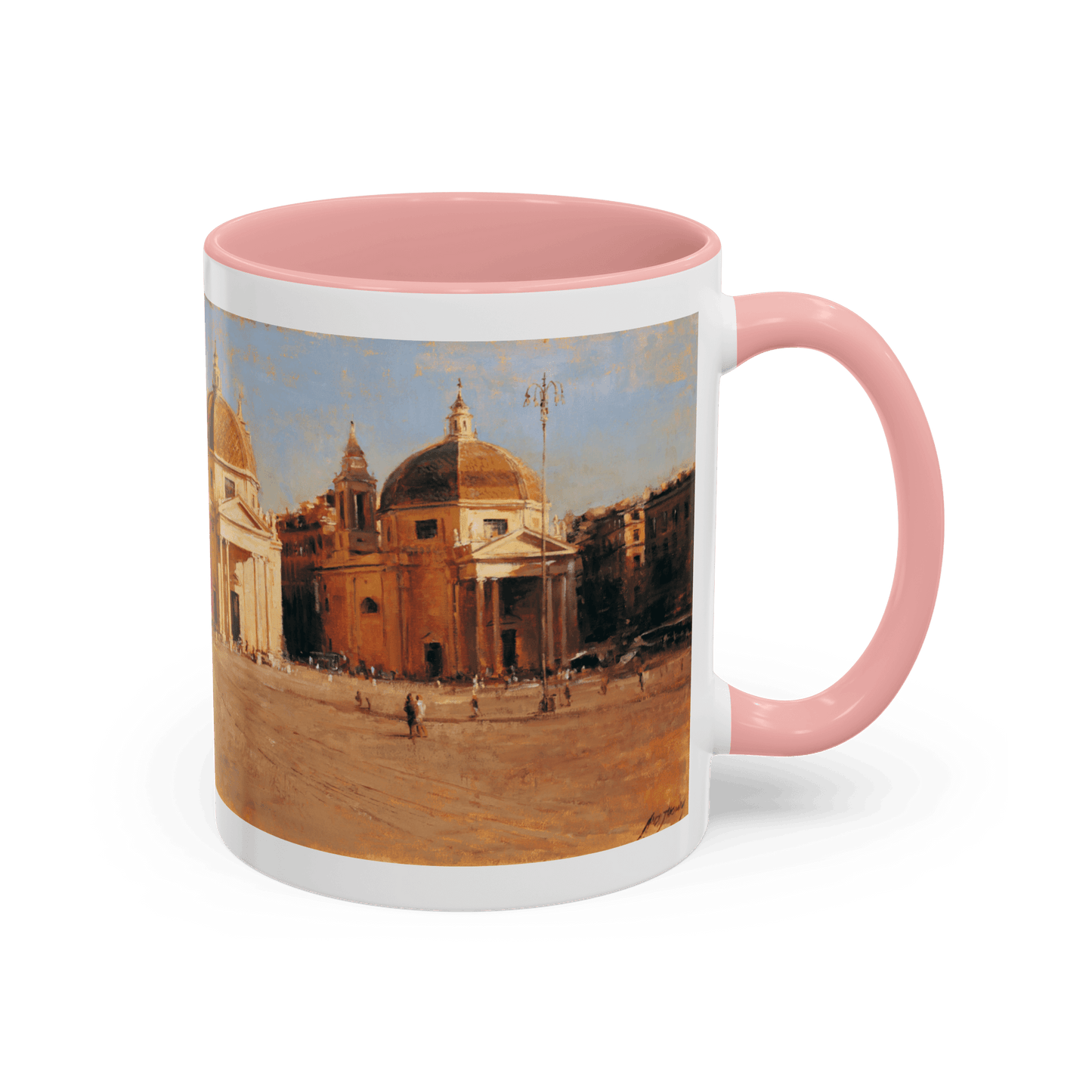 Piazza del Popolo - Elegant Accented Coffee Mug - 11oz & 15oz - Italian Landscapes - Andy Thomas Designs