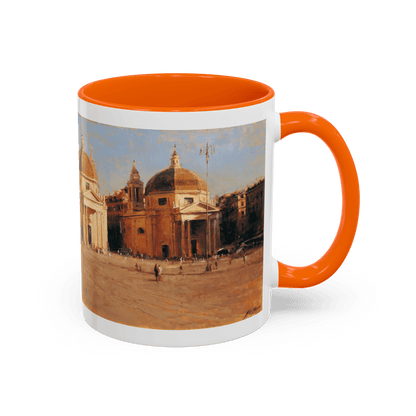 Piazza del Popolo - Elegant Accented Coffee Mug - 11oz & 15oz - Italian Landscapes - Andy Thomas Designs