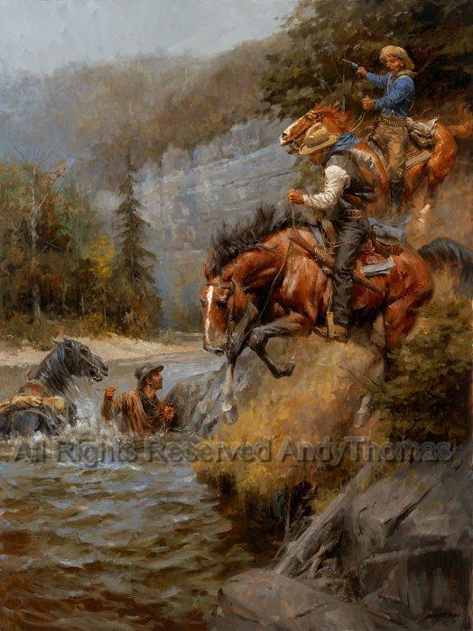 Wall Art: The Hunted | Andy Thomas Western Art Prints - Andy Thomas Designs